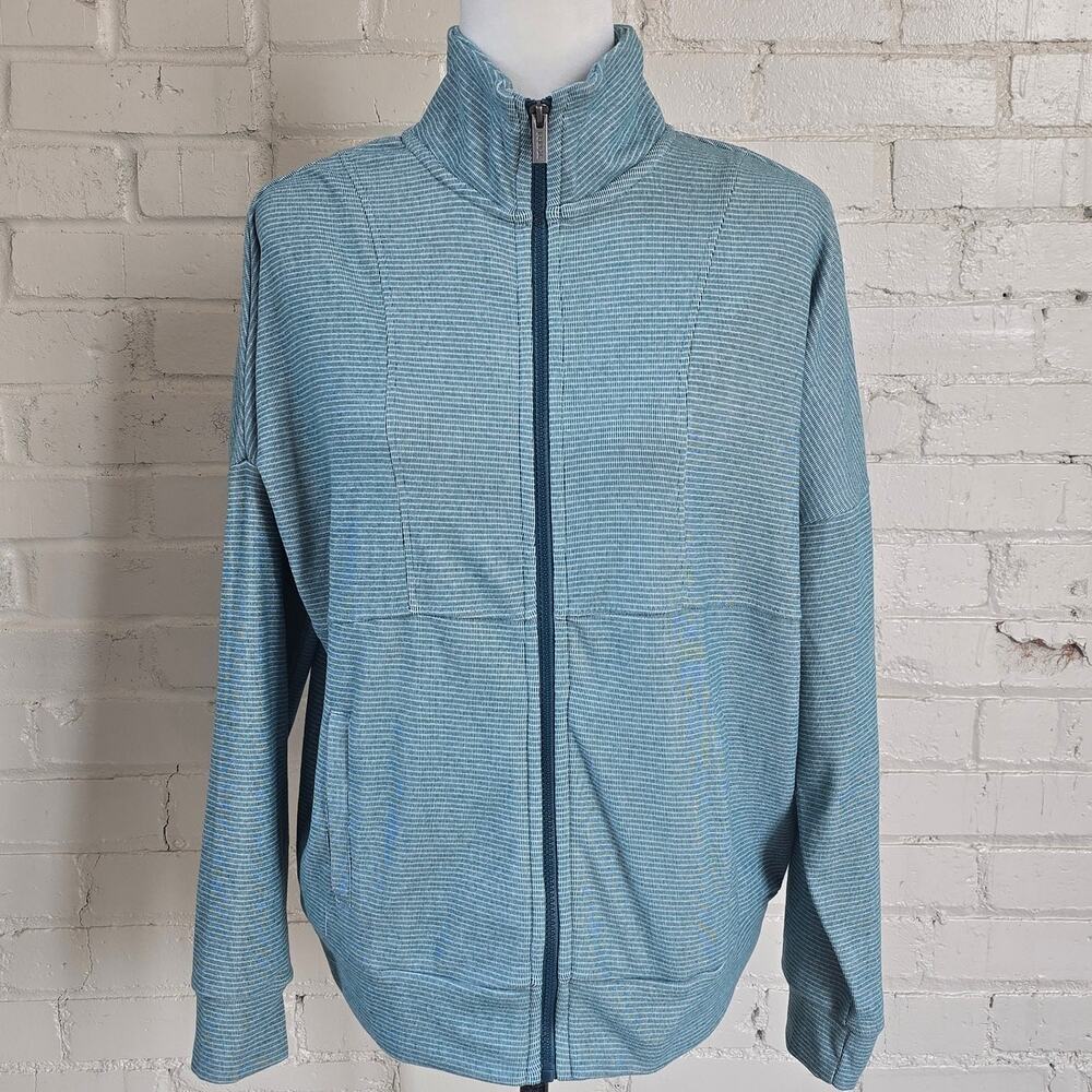 RBX Full-Zip Athletic Jacket┃Teal Micro-Grid┃Gorpcore Granola Girl Sporty Fall